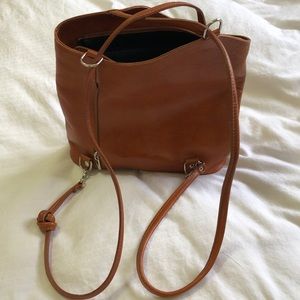 Italian shoulder bag that converts to a backpack.